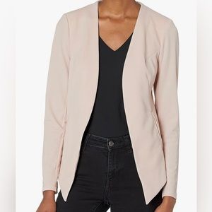 Women’s knit tuxedo blazer jacket rose smoke color